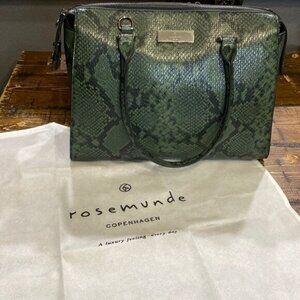 Rosemunde Green Satchel NWOT Dust Bag Beautiful